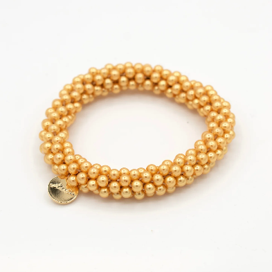 Stiekie Gold Pearl – Parel Haarelastiek & Armband