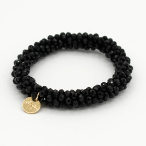 Stiekie Black – Kralen Haarelastiek & Armband
