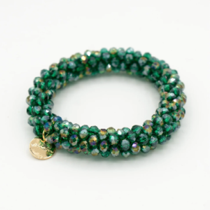 Stiekie Green – Kralen Haarelastiek & Armband