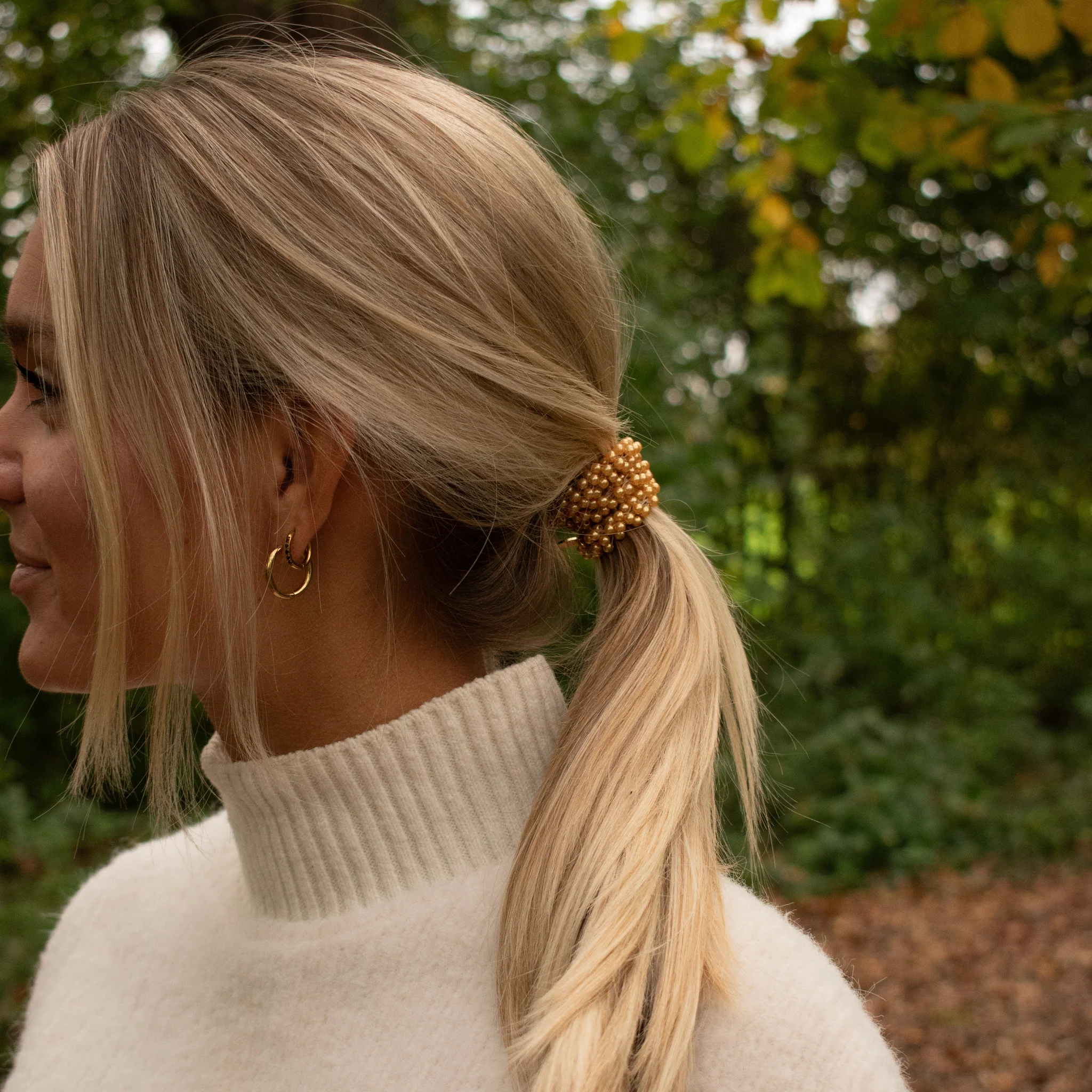 Stiekie Rose Pearl – Parel Haarelastiek & Armband - Afbeelding 3